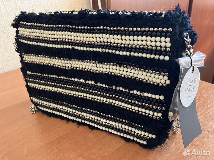 Сумка/клатч zara hand made, новая, твид