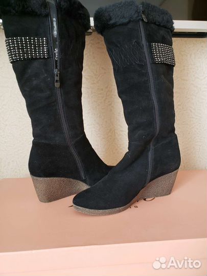 Сапоги зимние натуральная кожа 38