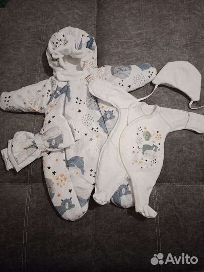 Комплект на выписку осень весна, комбинезон