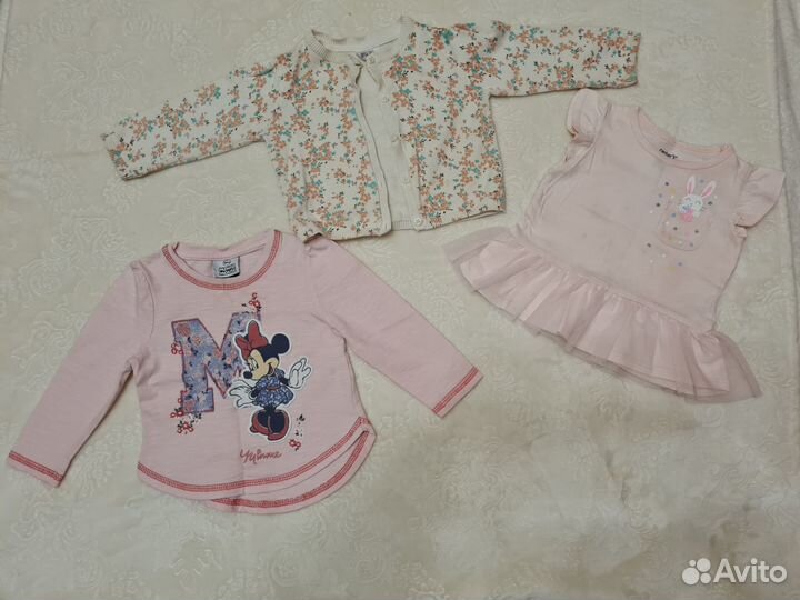 Детские вещи для девочки пакет 34 шт. 68-74-80 см