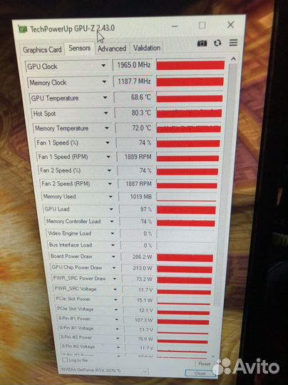 Видеокарта rtx 3070ti asus rog strix oc