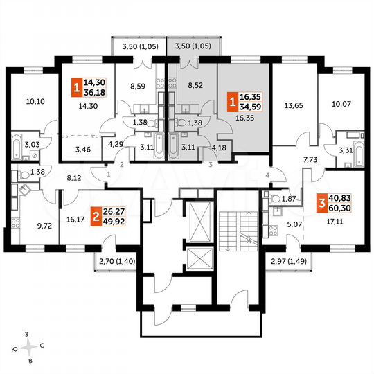 1-к. квартира, 34,6 м², 18/19 эт.