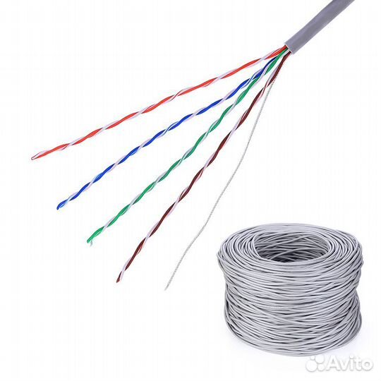 Кабель сетевой UTP, 5E, 4 пары, CCA (цена за 1м)