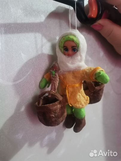 Ватные елочные игрушки