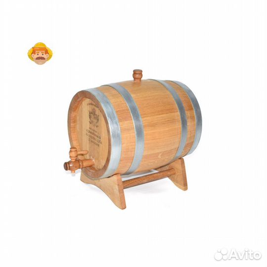 Бочка дубовая ставбондарь, 5 л с краном + воск