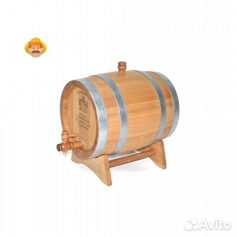 Бочка дубовая ставбондарь, 5 л с краном + воск
