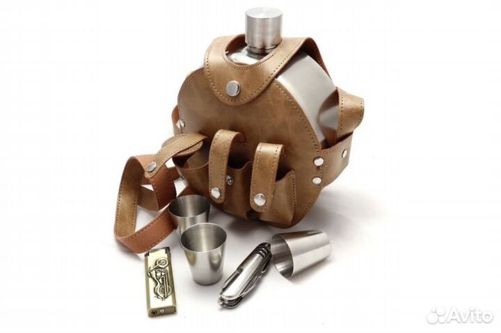 Набор с круглой флягой