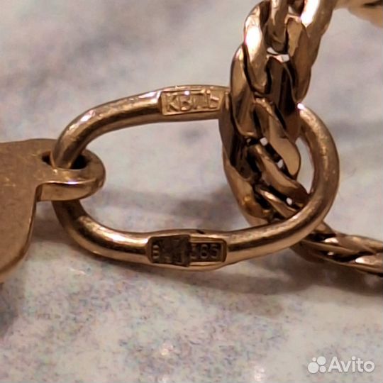 Цепочка с кулоном и кольцо 585