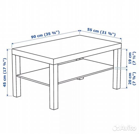 Журнальный столик новый IKEA черный