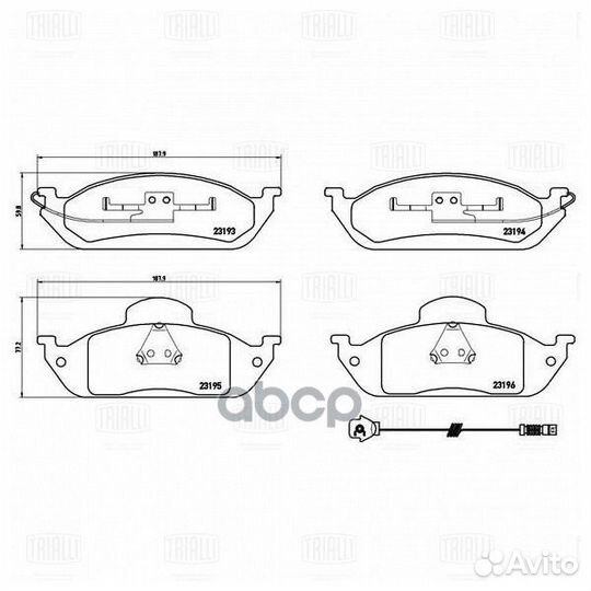 Колодки тормозные mercedes W163 ML230-ML430