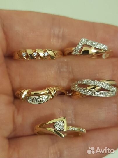 Золотые кольца с бриллиантами
