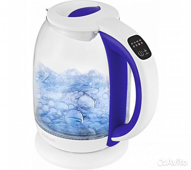 Чайник Kitfort KT-6140-1 бело-фиолетовый