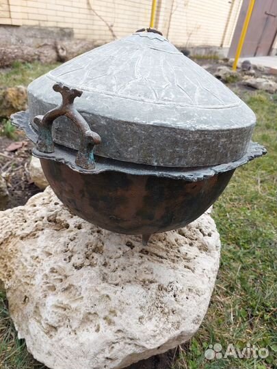 Старинный медный казан 12 литров