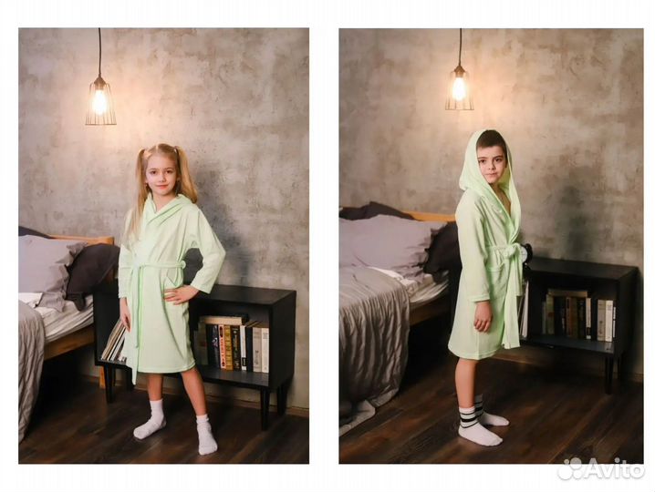 Халат детский махровый банный новый