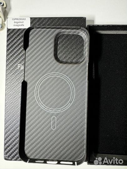 Чехол на iPhone 13 pro max карбон
