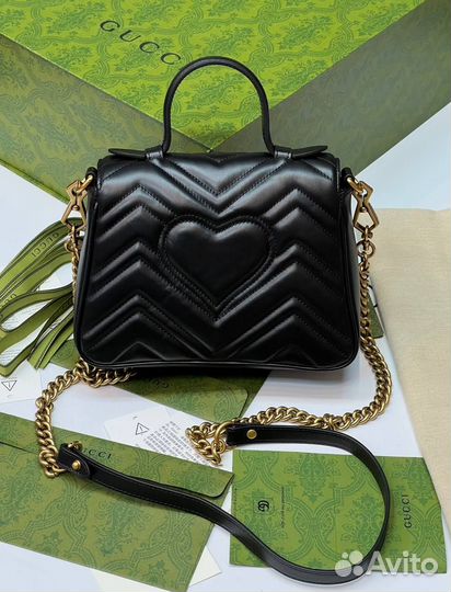 Сумка женская Gucci GG Marmont из кожи Премиум