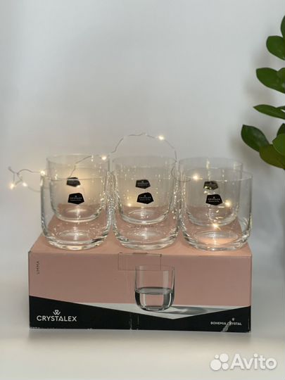 Набор стаканов crystalex bohemia 6 шт, новые