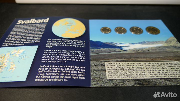 Набор монет Арктикуголь Шпицберген 1993 год