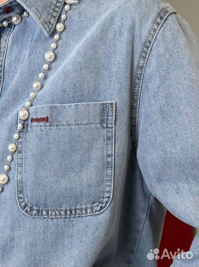 Джинсовая рубашка женская