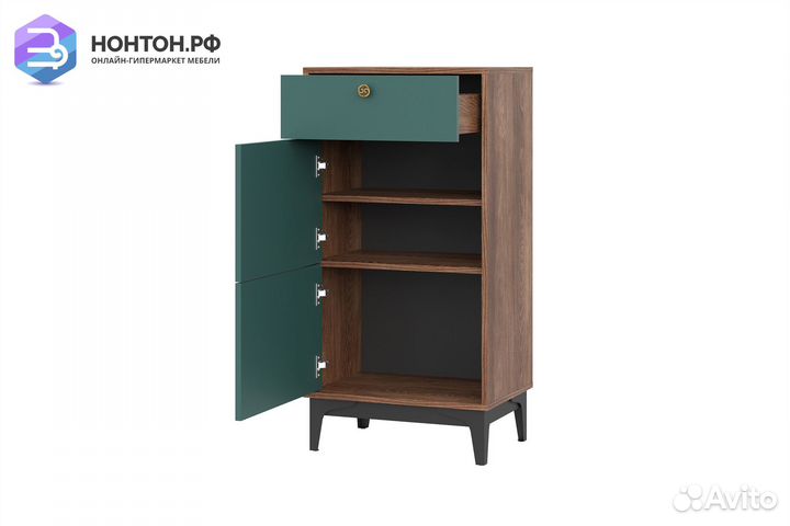 Комод Brass км-4 каштан арвадона / изумруд