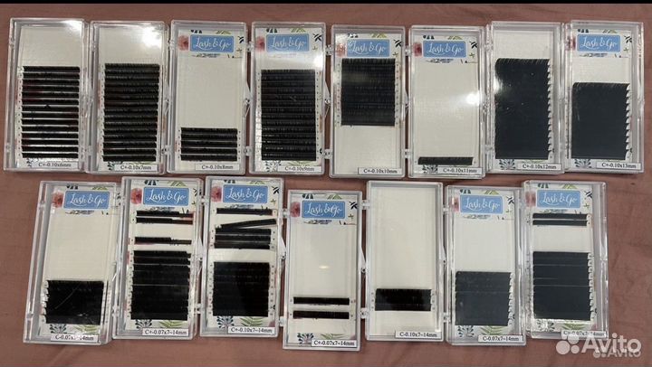 Ресницы для наращивания enigma и lash&go 82 шт