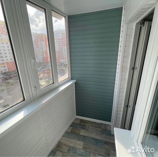 Лоджия,балкон под ключ(остекление,утепление)