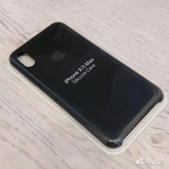 Силиконовый чехол на iPhone XS max чёрный