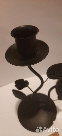 Подсвечники металл черный