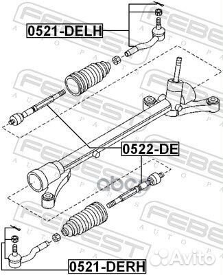 Тяга рулевая (mazda 2 DE 2007) febest 0522-de