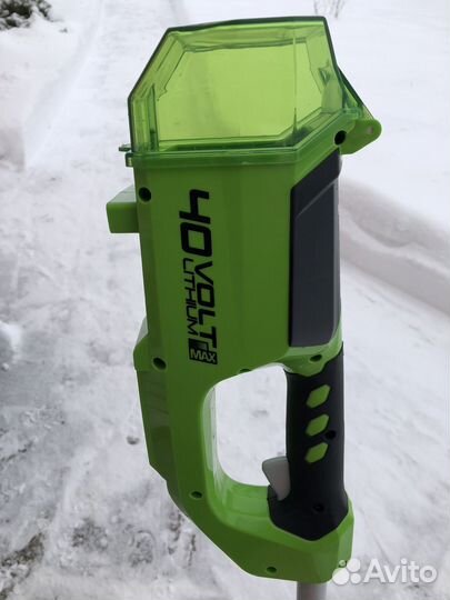 Снегоуборочная лопата greenworks gd40ss2 40v