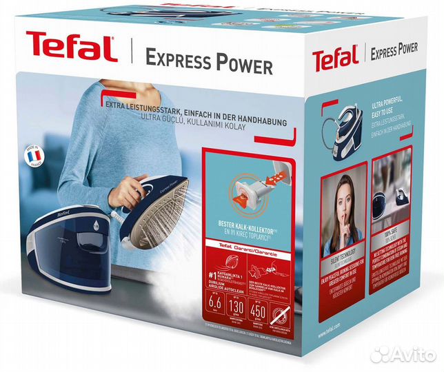 Парогенератор Tefal SV8060E0 2800Вт синий/белый