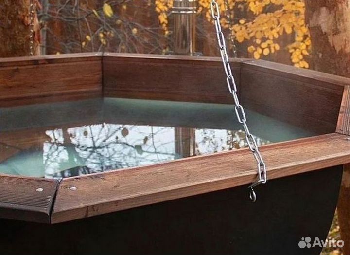 Банный чан на дровах