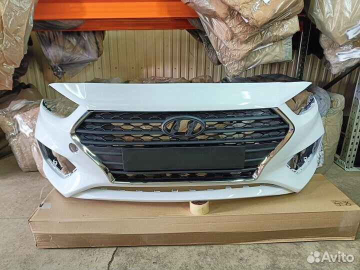 Бампер передний Hyundai Solaris 2 2017 2020