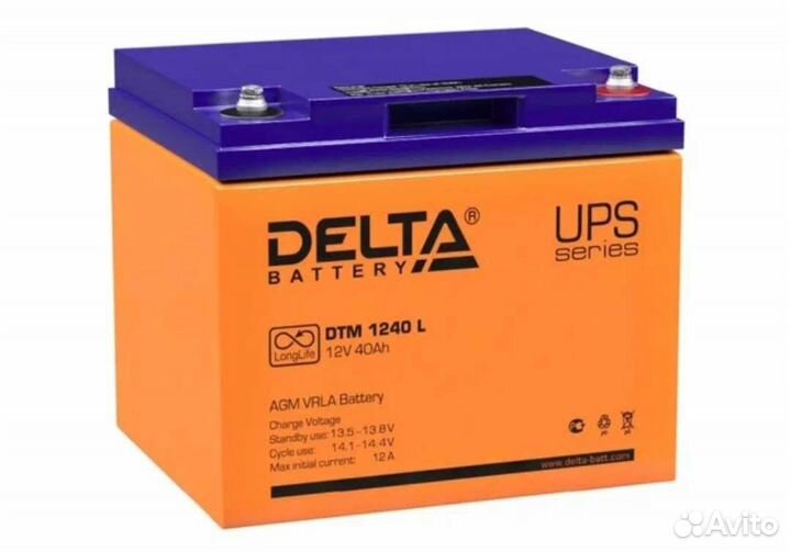 Аккумулятор delta dtm 40Ач 12В