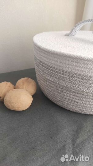 Корзина из хлопкового шнура для уюта