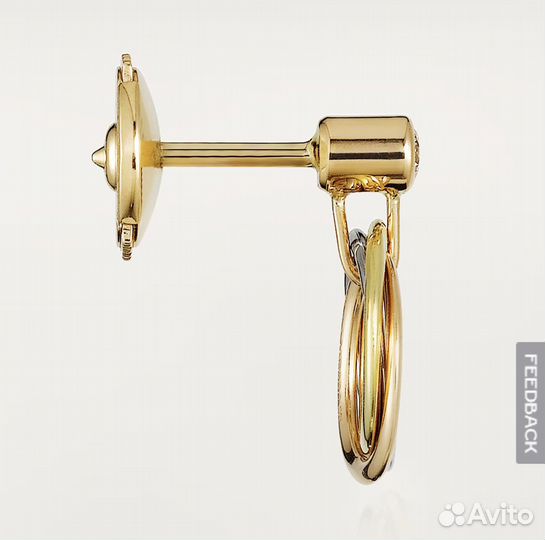 Серьги золотые cartier