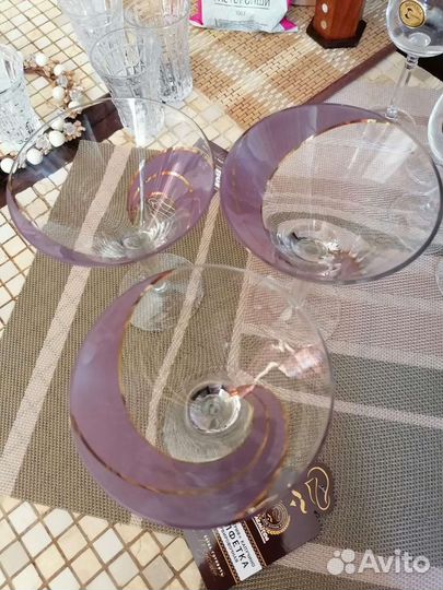 Фужеры, стаканы, хрусталь