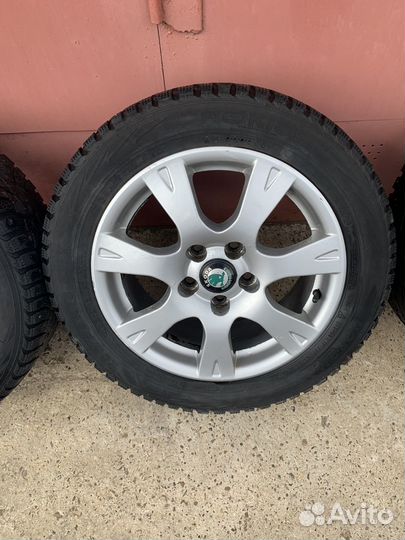 Литые диски с зимней ризиной R16 5/112