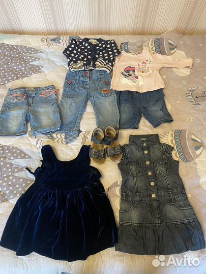 Вещи пакетом на девочку 6-12 месяцев