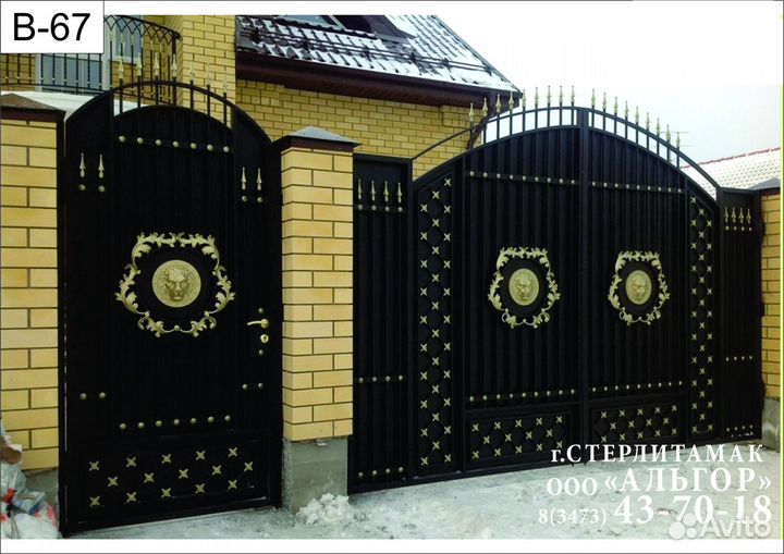 Кованые ворота распашные