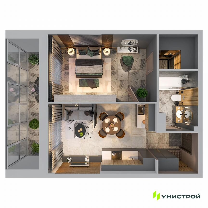 1-к. квартира, 43,9 м², 3/5 эт.