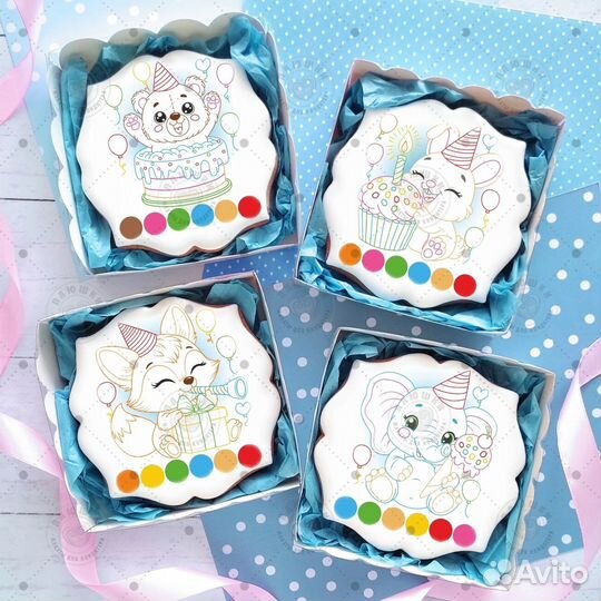 Медовые пряники-раскраски