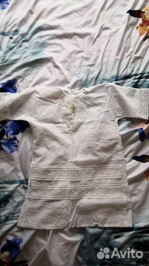 Крестильная рубашка от 0-4 мес Новая