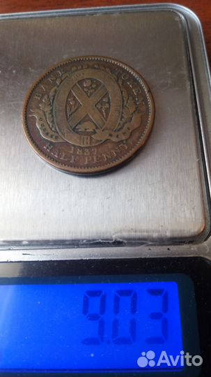 Монета нижняя Французская канада