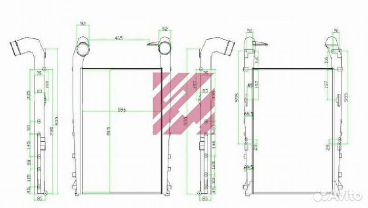 Интеркулер Renault 815x596x65