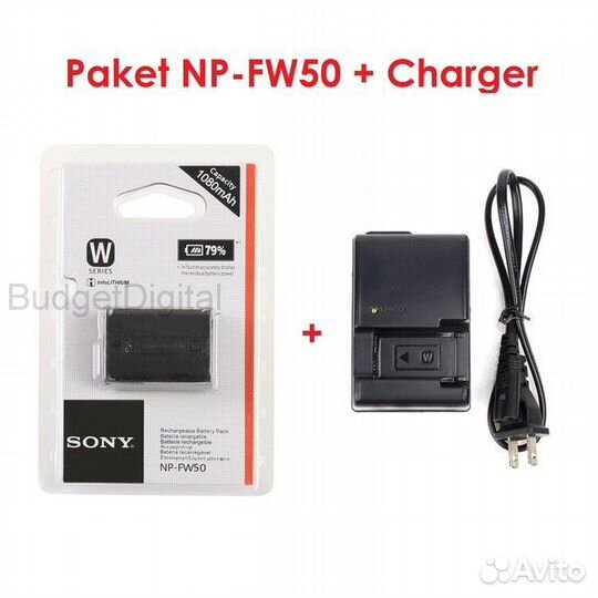 Аккумулятор Sony NP-FW50 + Зарядка Sony BC-VW1