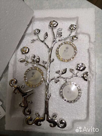 Сердце - кристалл сваровски,Древо фоторамка