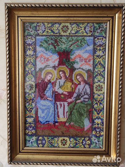 Иконы вышитые крестиком и бисером