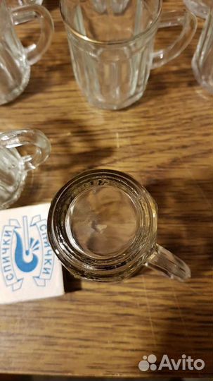 Кружечки рюмки богемский хрусталь Чехословакия 6шт