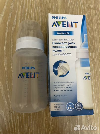 Бутылочка philips avent anti-colic новая 330 мл